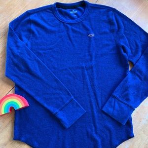 🌈SALE Hollister Men’s Large blue thermal shirt